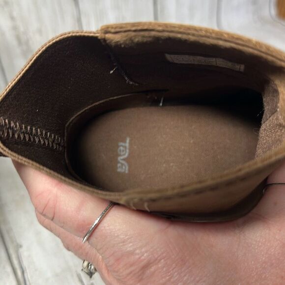 Teva Women's Brown Leather Anaya Chelsea Waterproof Booties - Brown size 6 - Picture 10 of 11